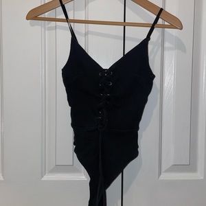 Lace-up bodysuit